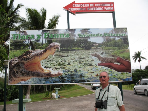 Thomas Wilson at Zapata Swamp crocodile farm