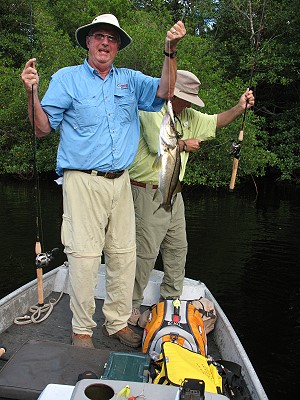 Thomas with Snook - Brother Ray with armpit