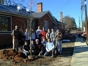 Judson Earth Team planting trees in Marion