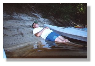 Dr. Wilson recuperates on the Escatawpa River