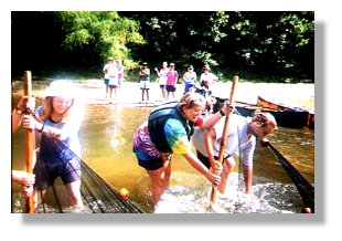 Judson students seining on the Cahaba River