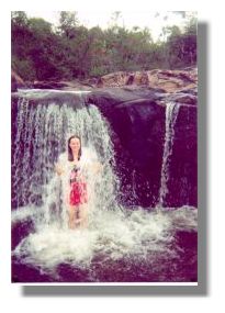 Caroline Wilson in waterfall on Rio On River pool