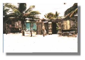 Garifuna home in Seine Bight