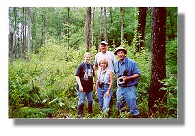 Kelly Shipman, Paulette Haywood, Jeff Glassberg & Thomas Wilson in the Mitchell's Satyr habitat