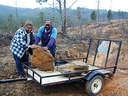 Stones from north Perry County headed for garden