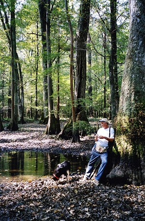 Thomas Wilson and Sheba in Perry Lakes Park